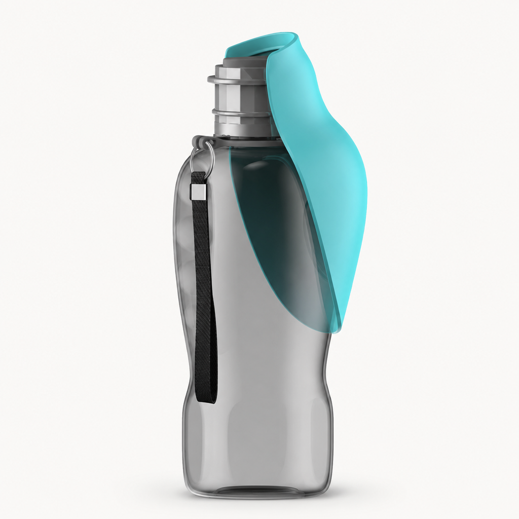 Dog Travel Water Bottle with Fold-Out Bowl