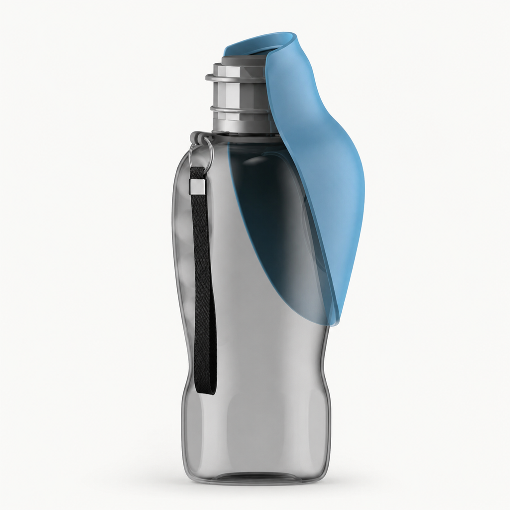Dog Travel Water Bottle with Fold-Out Bowl