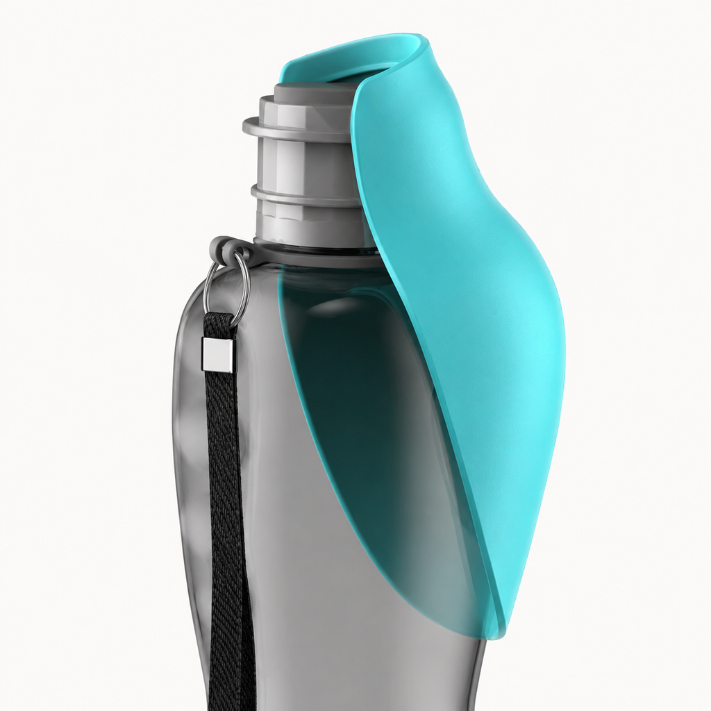 Dog Travel Water Bottle with Fold-Out Bowl