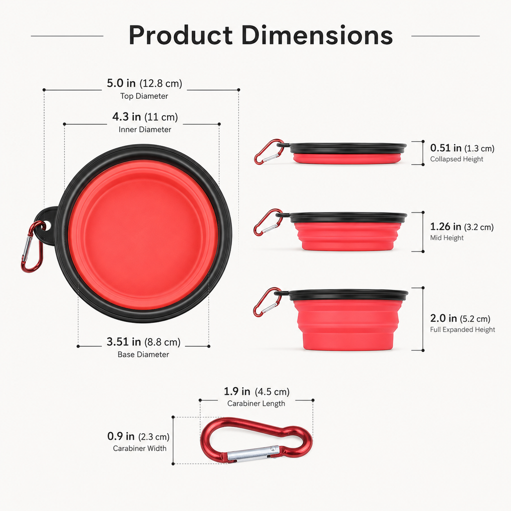 Collapsible Dog Travel Bowl
