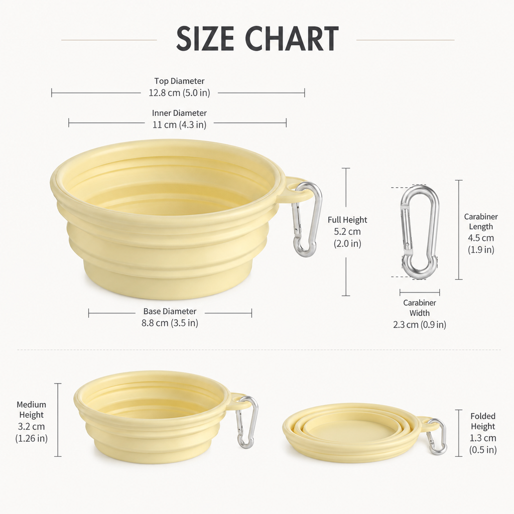 Pastel Collapsible Dog Travel Bowl