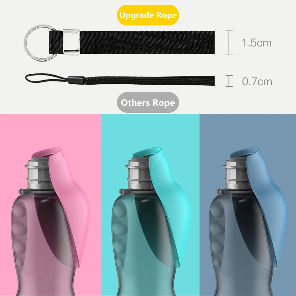 Dog Travel Water Bottle with Fold-Out Bowl