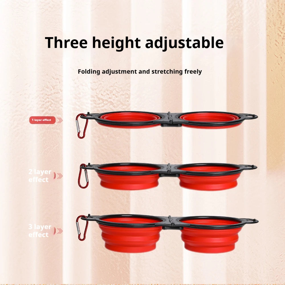 2-in-1 Collapsible Dog Travel Bowl