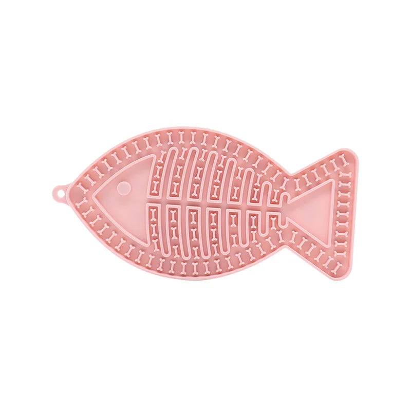 Cat Lick Mat – Fish Shape with Suction Cups