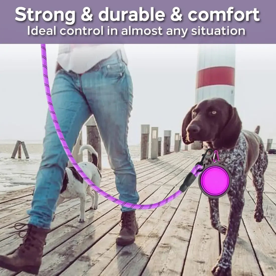 Reflective Dog Lead with Padded Handle