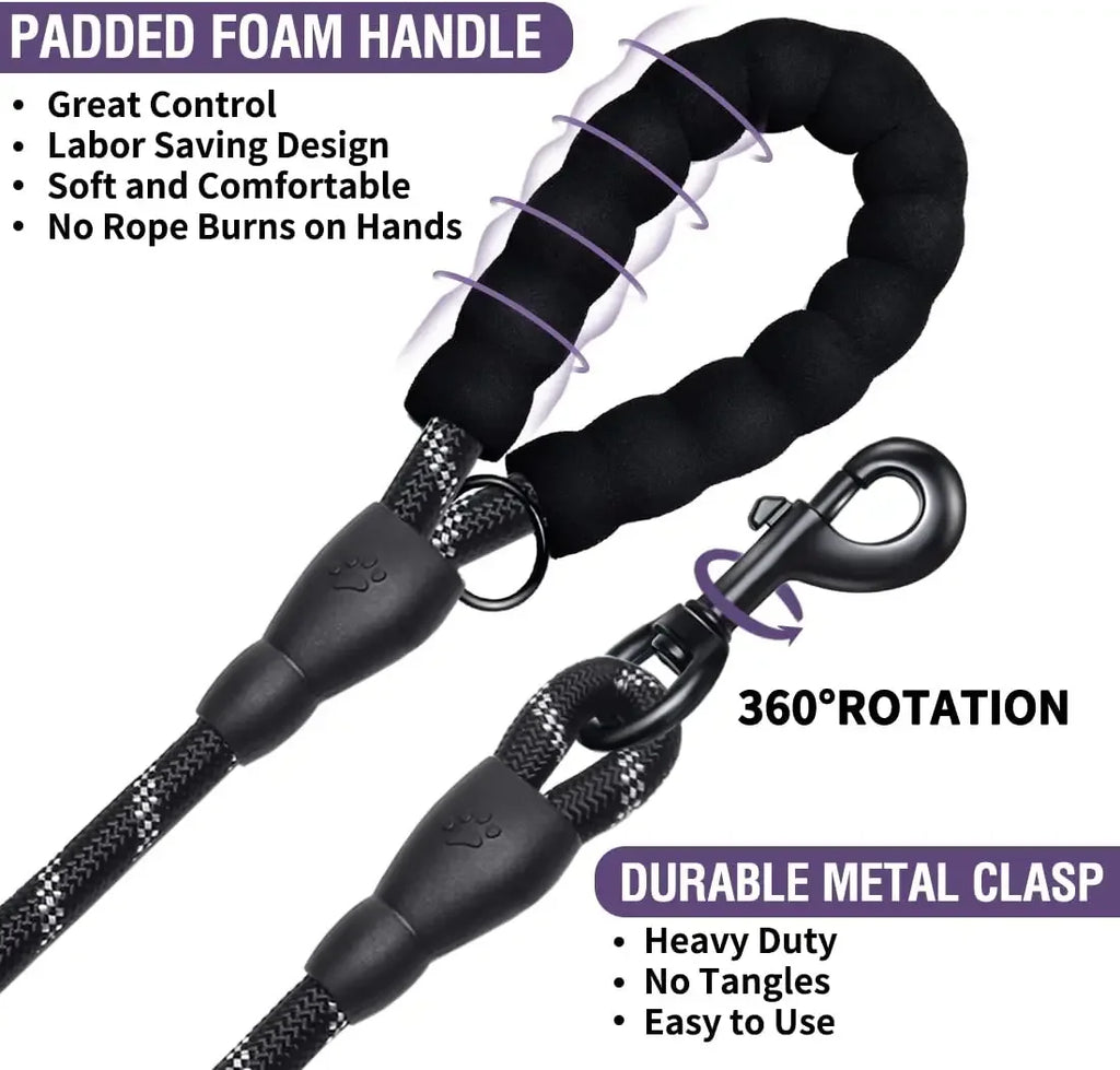 Reflective Dog Lead with Padded Handle