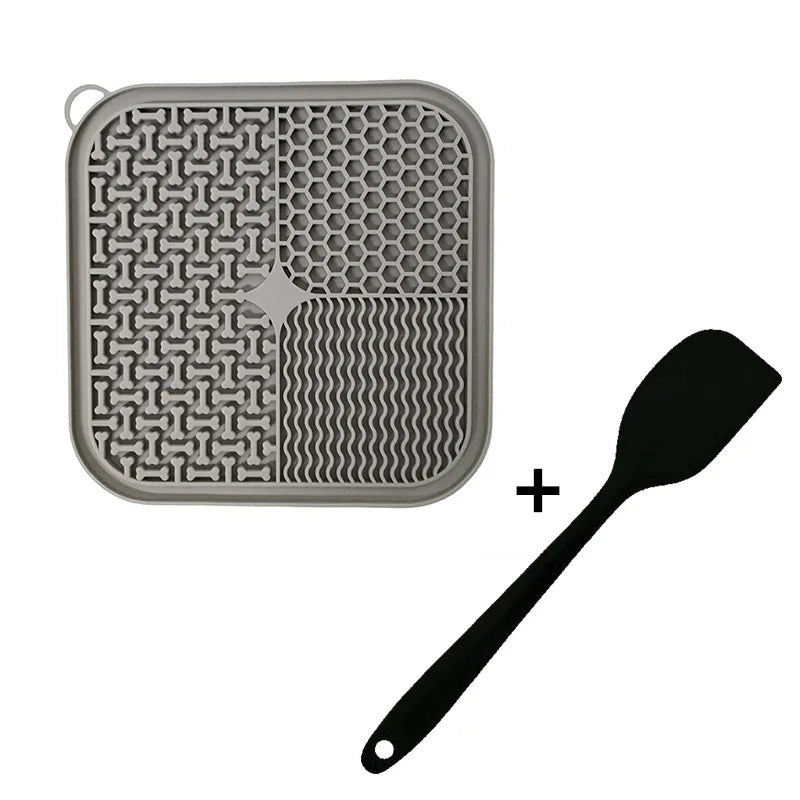 Dog Lick Mat with Suction Cups | Square + Gift