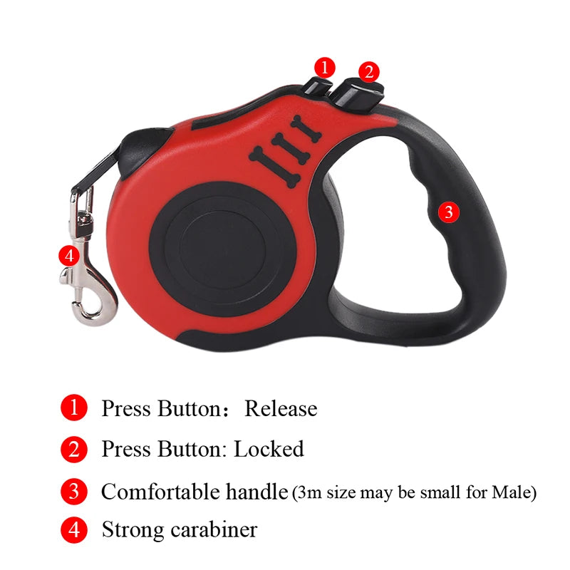 Retractable Dog Lead 3m/5m for Small Dogs