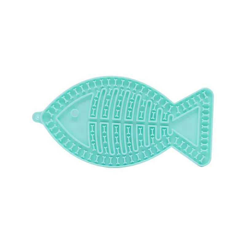 Cat Lick Mat – Fish Shape with Suction Cups