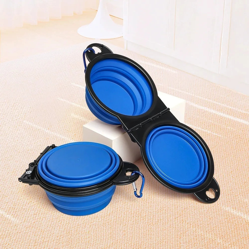 2-in-1 Collapsible Dog Travel Bowl