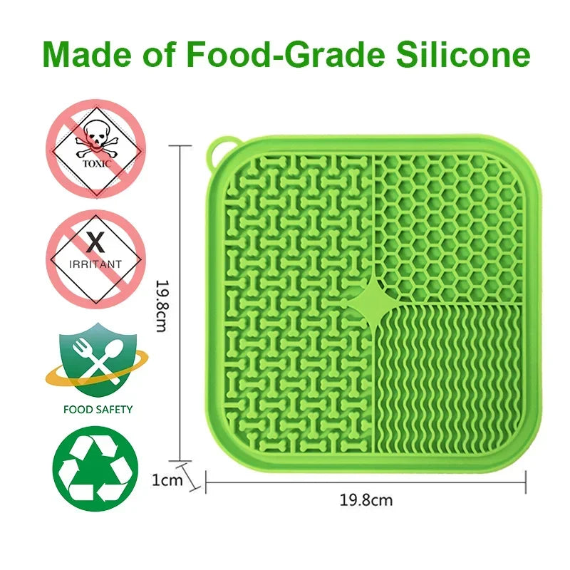 Dog Lick Mat with Suction Cups | Square + Gift