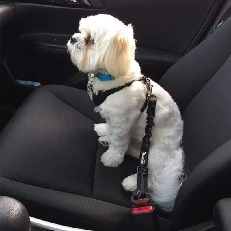 Dog Car Seat Belt with Elastic Shock Absorber