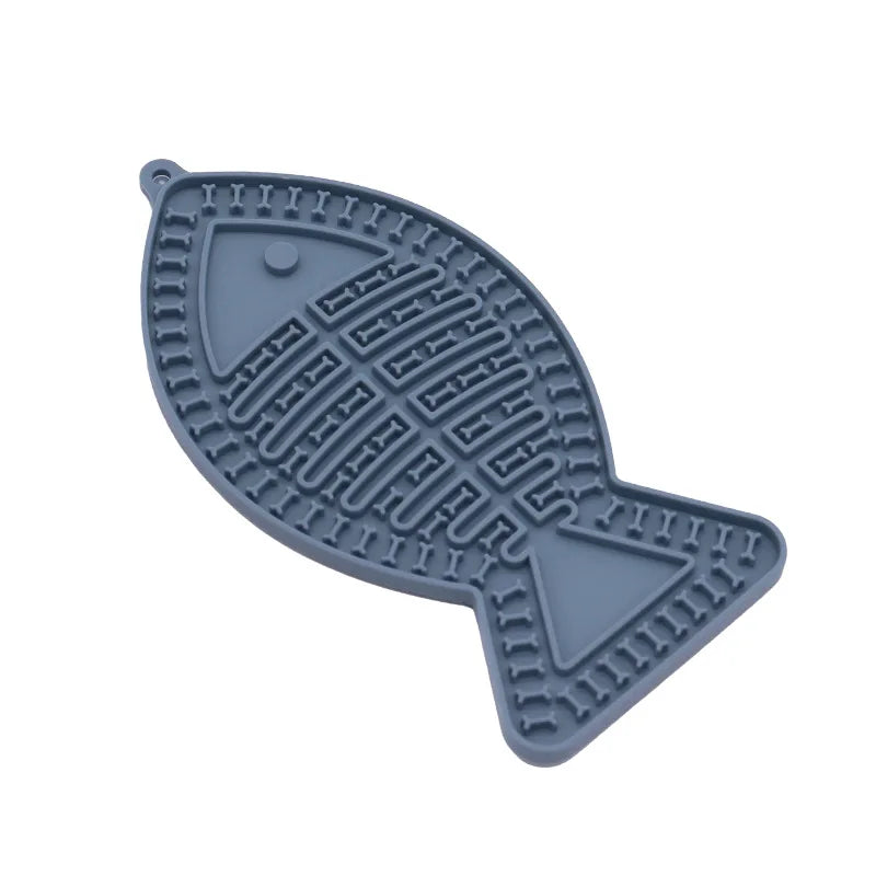 Cat Lick Mat – Fish Shape with Suction Cups