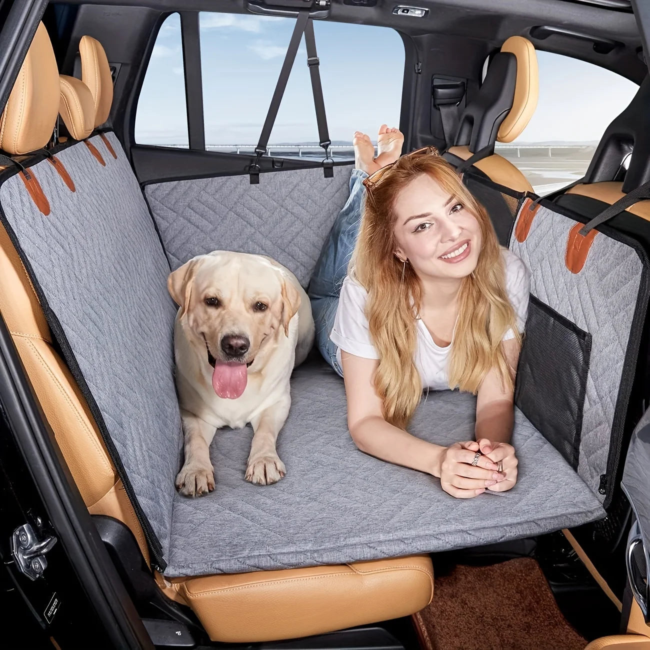 Waterproof Dog Car Seat Cover for Back Seat