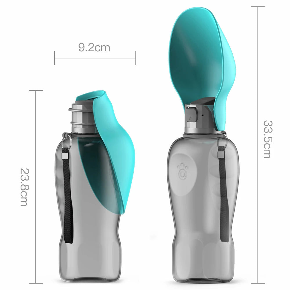 Dog Travel Water Bottle with Fold-Out Bowl