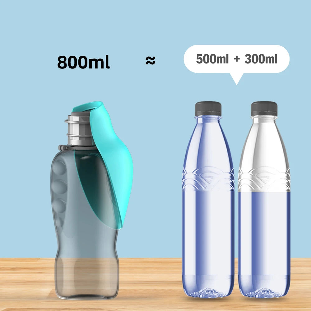 Dog Travel Water Bottle with Fold-Out Bowl