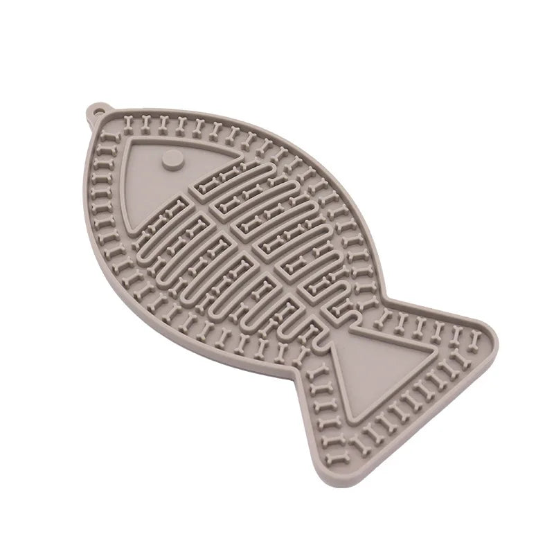Cat Lick Mat – Fish Shape with Suction Cups