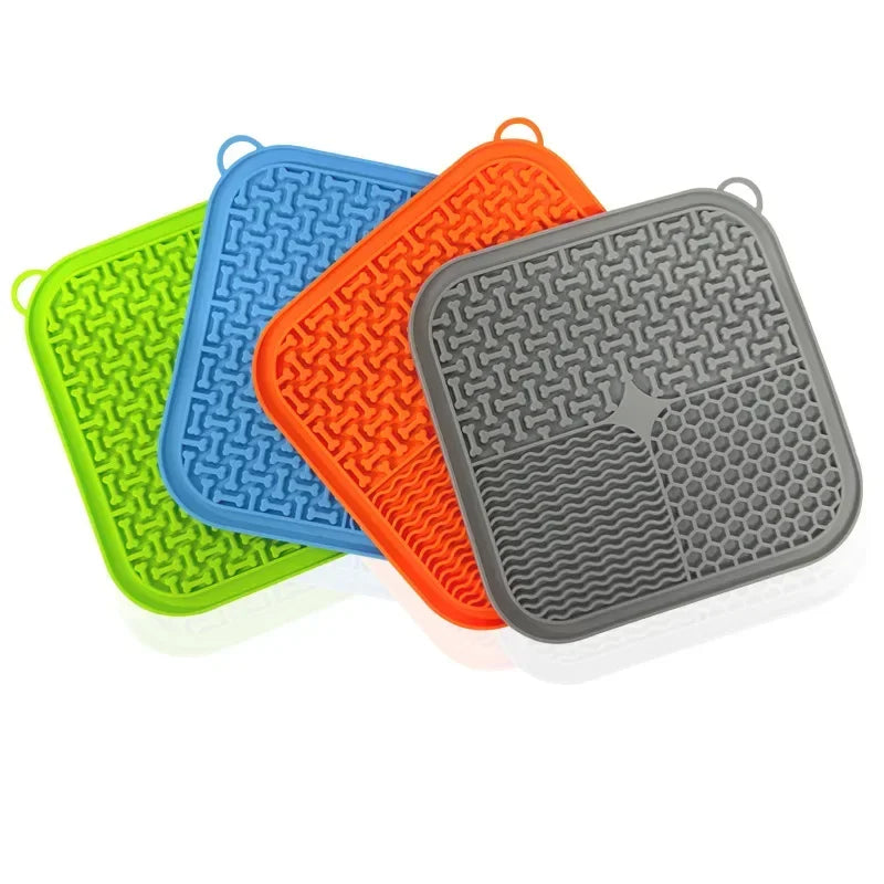 Dog Lick Mat with Suction Cups | Square + Gift
