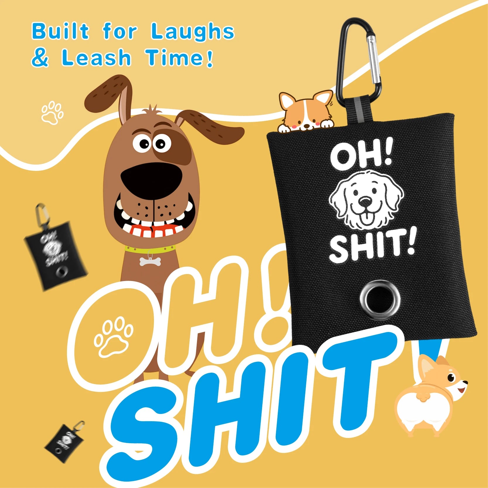 Funny “Oh Shit” Dog Poo Bag Holder