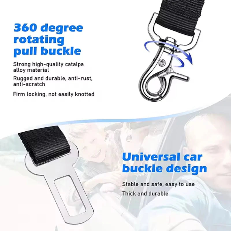 Dog Car Seat Belt with Elastic Shock Absorber