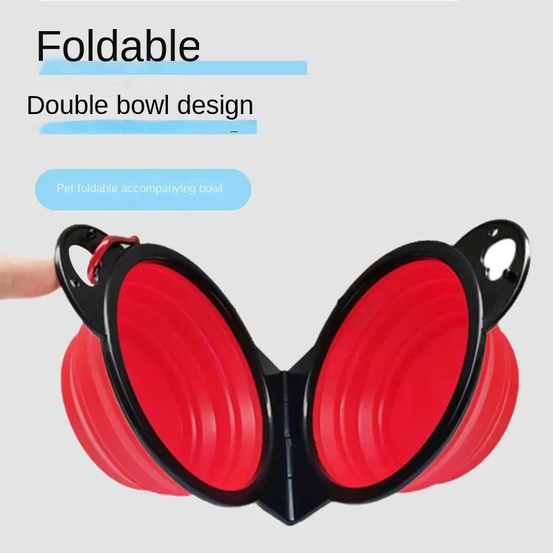 2-in-1 Collapsible Dog Travel Bowl