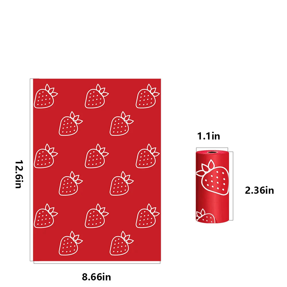 Strawberry Scented Dog Poo Bags with Holder