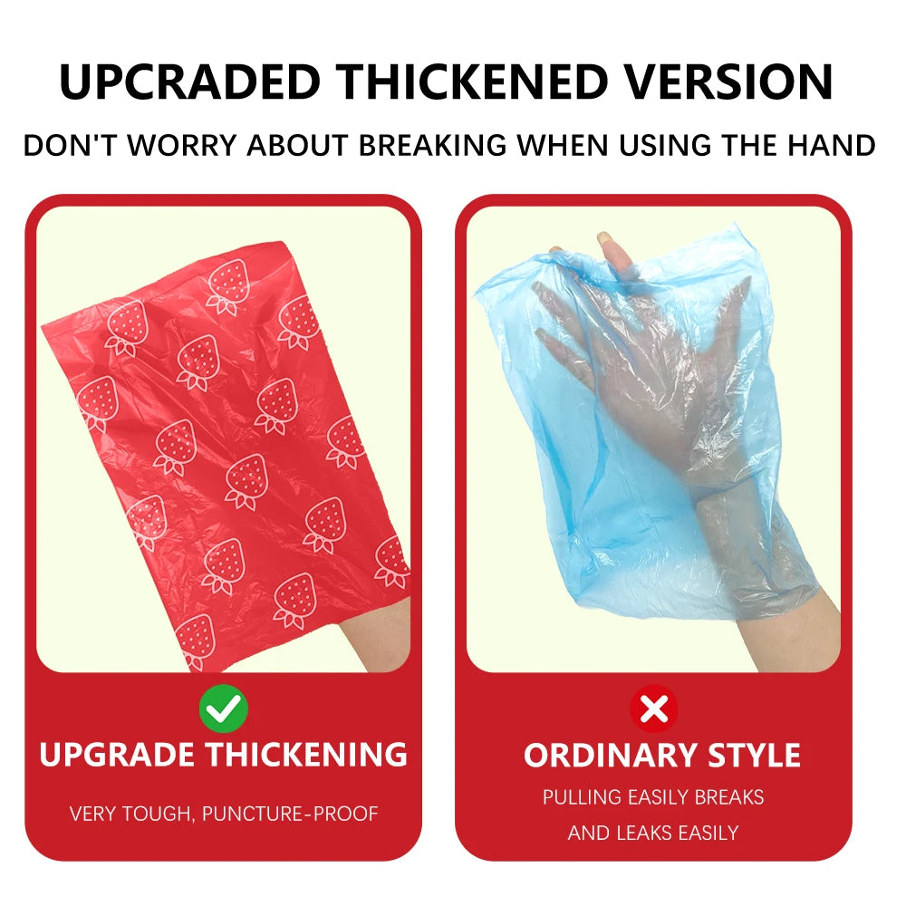 Strawberry Scented Dog Poo Bags with Holder
