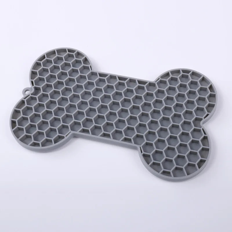 Dog Lick Mat – Bone Shape with Suction Cups