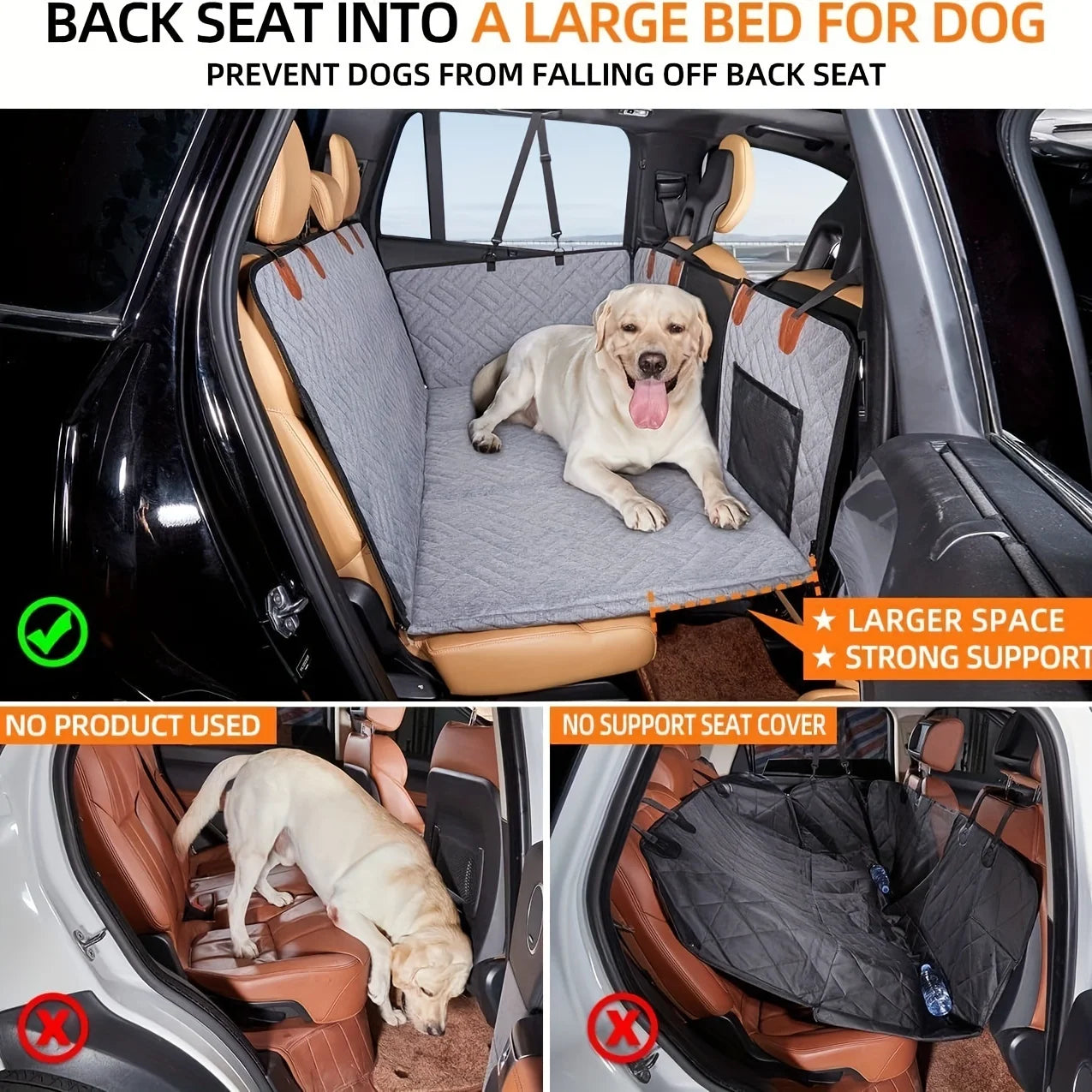 Waterproof Dog Car Seat Cover for Back Seat
