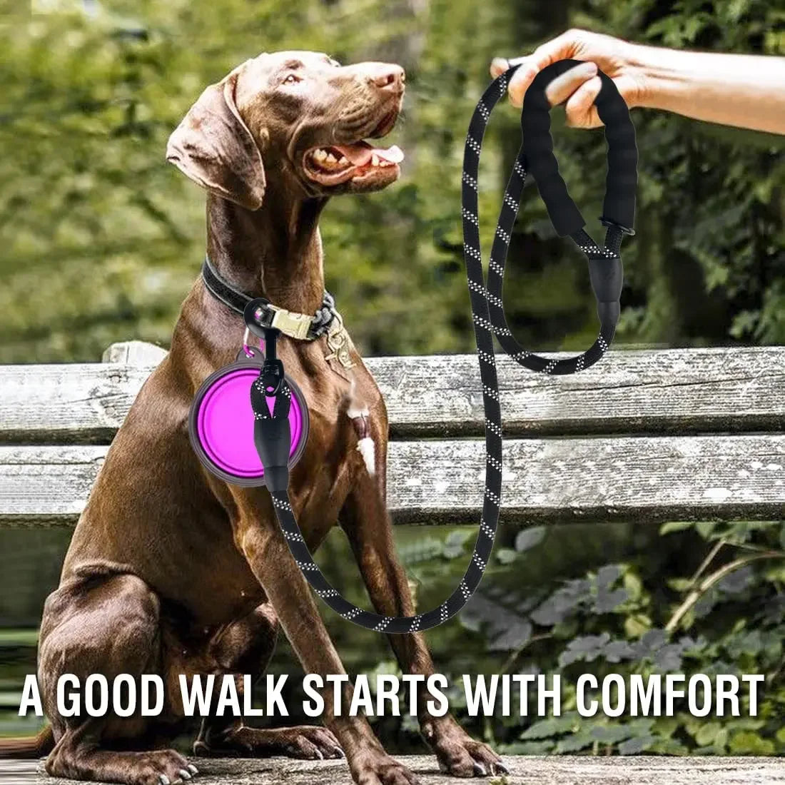 Reflective Dog Lead with Padded Handle